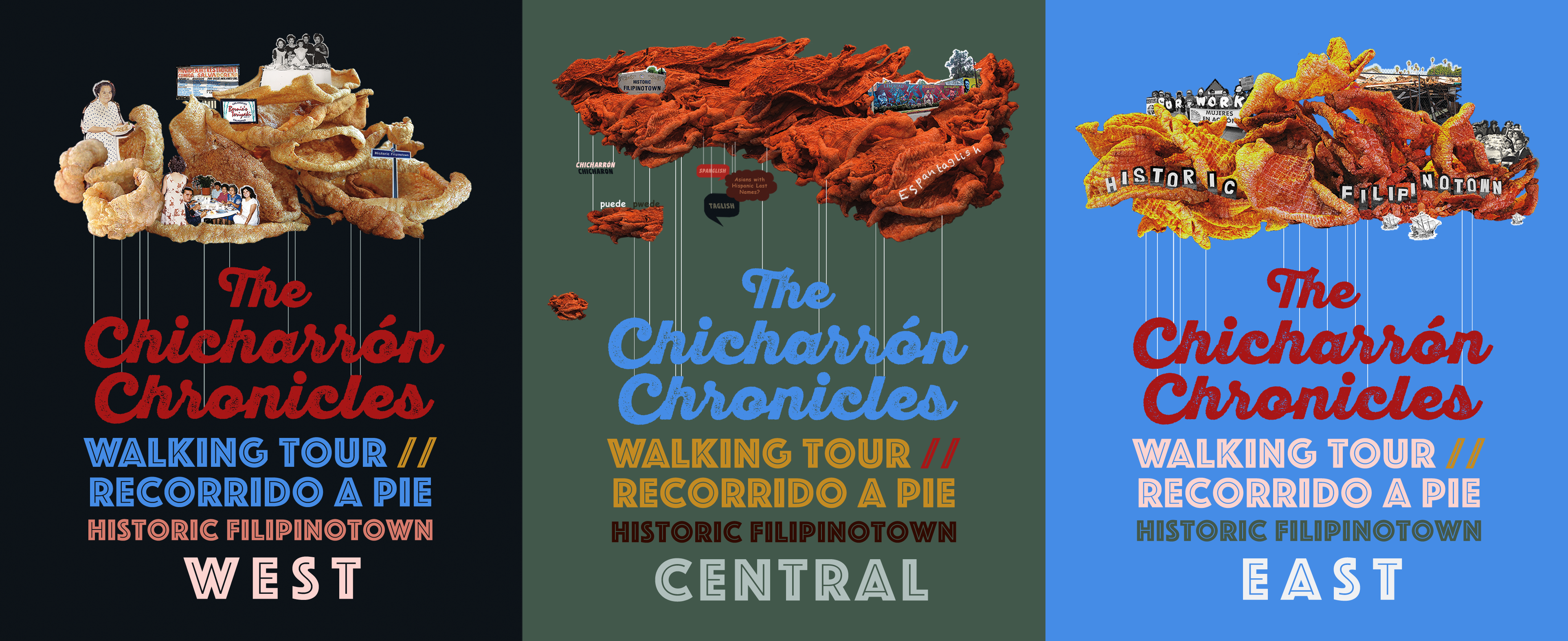 postcard image of the Chicharron Chronicles Walking Tours for West, Central, and East